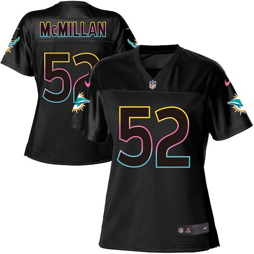 Nike Dolphins #52 Raekwon McMillan Black Women's NFL Fashion Game Jersey